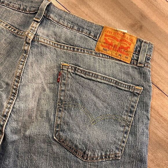 Levi‎ 505 Medium Wash Denim Jeans Men 36x30 - Picture 5 of 6